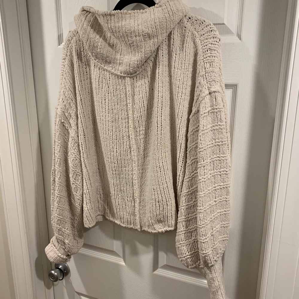 Free People cropped oversized cozy sweater
